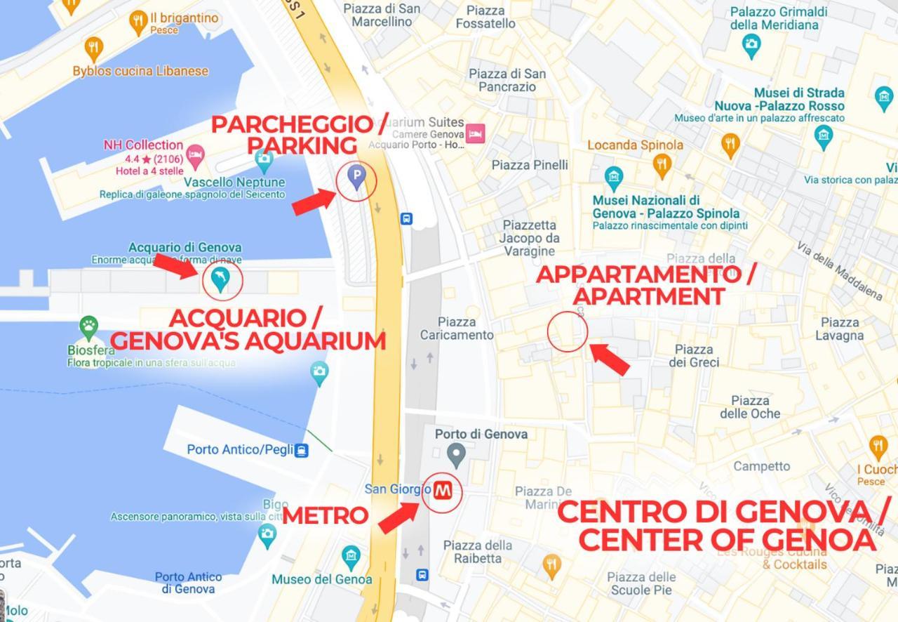 Immobirent - "Acquario" Luxury In Pieno Centro Appartement Genua Buitenkant foto